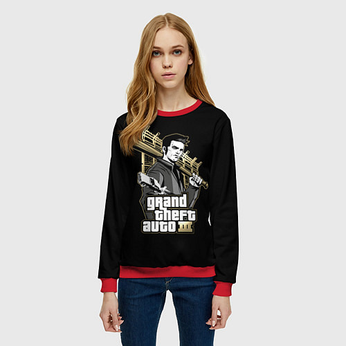 Женский свитшот Клод GTA 3 / 3D-Красный – фото 3