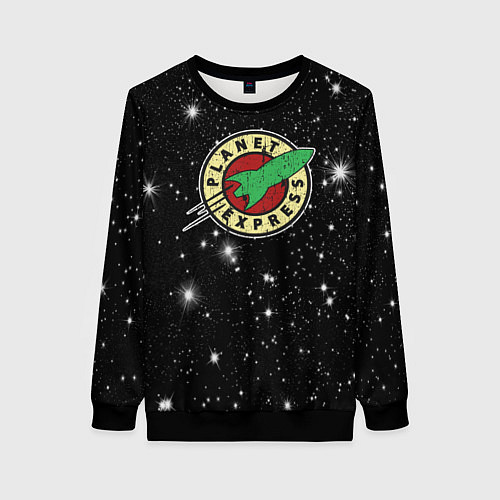 Женский свитшот Межпланетный Экспресс Футурама / 3D-Черный – фото 1