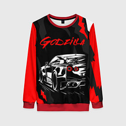 Свитшот женский NISSAN GT-R GODZILLA, цвет: 3D-красный