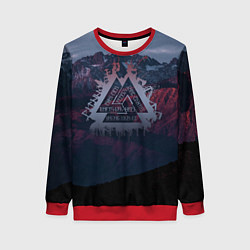 Свитшот женский Валькнут, цвет: 3D-красный