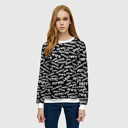 Свитшот женский Anime phrases, цвет: 3D-белый — фото 2