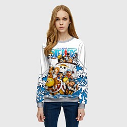 Свитшот женский ONE PIECE ВАН ПИС МОРЕ, цвет: 3D-меланж — фото 2