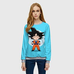 Свитшот женский Sweet Goku, цвет: 3D-меланж — фото 2