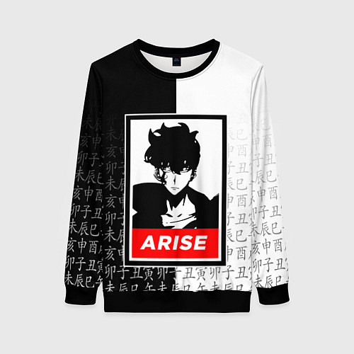 Женский свитшот СОН ДЖИН ВУ SOLO LEVELING / 3D-Черный – фото 1