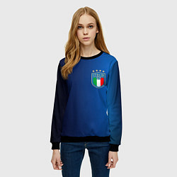 Свитшот женский Сборная Италии, цвет: 3D-черный — фото 2