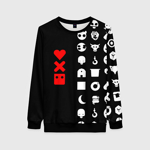 Женский свитшот Любовь, смерть и роботы / 3D-Черный – фото 1