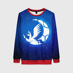 Свитшот женский Лунная пони, цвет: 3D-красный