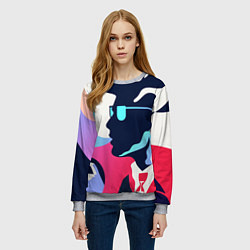 Свитшот женский Персонаж, цвет: 3D-меланж — фото 2