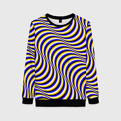 Свитшот женский Иллюзия обман зрения, цвет: 3D-черный