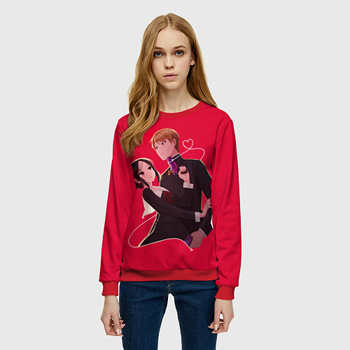 Женский свитшот Miyuki Kaguya Love / 3D-Красный – фото 3