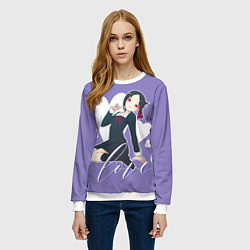 Свитшот женский Love Kaguya Shinomiya, цвет: 3D-белый — фото 2