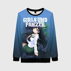 Свитшот женский Girls und Panzer, цвет: 3D-черный