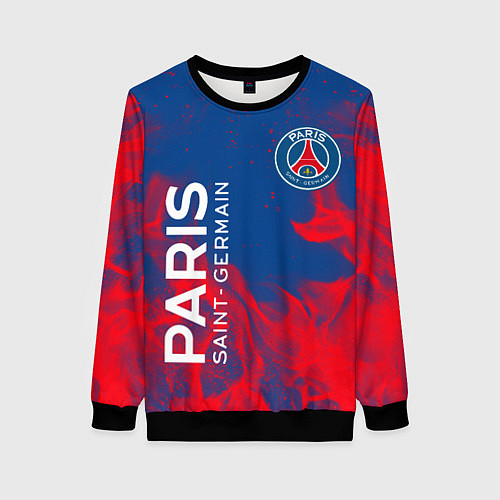 Женский свитшот ФК ПСЖ PARIS SAINT GERMAIN / 3D-Черный – фото 1