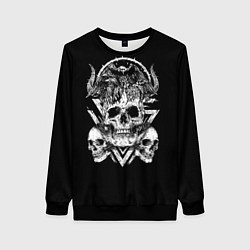 Женский свитшот Черепа и Вороны Skulls Raven