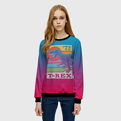 Свитшот женский T-rex Dino 72, цвет: 3D-черный — фото 2