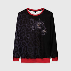 Свитшот женский Леопард, цвет: 3D-красный
