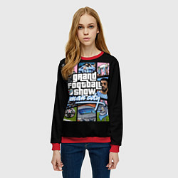 Свитшот женский Мансити в стиле гта манчестер, цвет: 3D-красный — фото 2