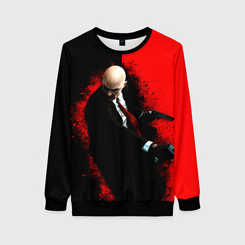 Женский свитшот Hitman splash / 3D-Черный – фото 1