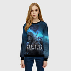 Свитшот женский Сталкер 2 Сердце Чернобыля DE, цвет: 3D-черный — фото 2