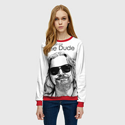 Свитшот женский Just call me the Dude, цвет: 3D-красный — фото 2