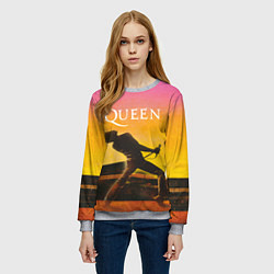Свитшот женский Queen Freddie Mercury Z, цвет: 3D-меланж — фото 2