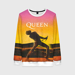 Свитшот женский Queen Freddie Mercury Z, цвет: 3D-белый