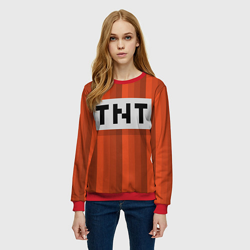 Женский свитшот TNT / 3D-Красный – фото 3
