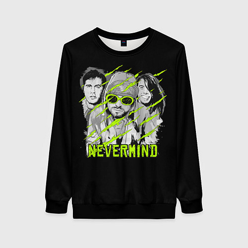 Женский свитшот Nevermind / 3D-Черный – фото 1