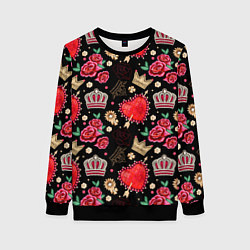 Женский свитшот Корона и розы