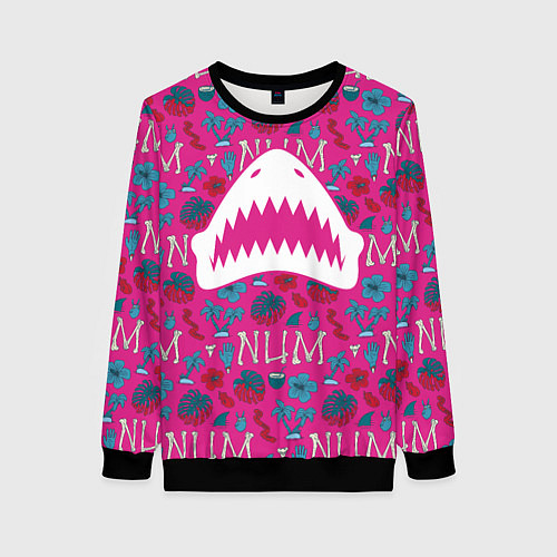 Женский свитшот King Shark Num Num Num / 3D-Черный – фото 1