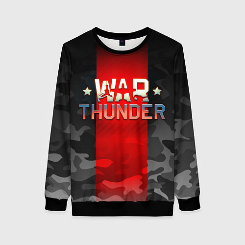 Женский свитшот WAR THUNDER ВАР ТАНДЕР / 3D-Черный – фото 1