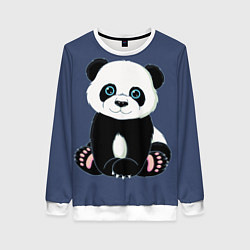 Свитшот женский Милая Панда Sweet Panda, цвет: 3D-белый