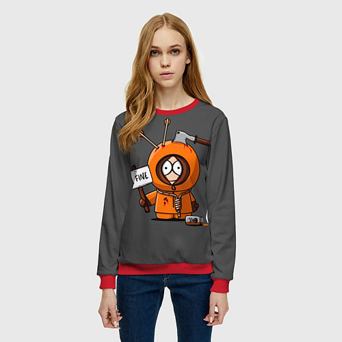 Женский свитшот Я в норме / 3D-Красный – фото 3