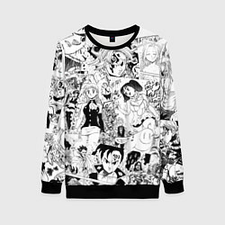 Свитшот женский Семь смертных грехов, манга, цвет: 3D-черный