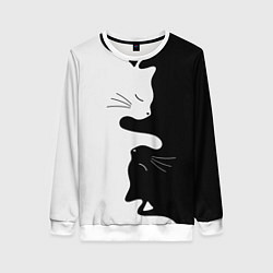 Женский свитшот Коты инь янь