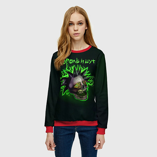 Женский свитшот Король и Шут ГОРШОК / 3D-Красный – фото 3