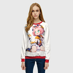 Свитшот женский Diona Katzlein Cocktail, цвет: 3D-красный — фото 2