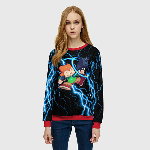 Женский свитшот Пико Pico Молния / 3D-Красный – фото 3