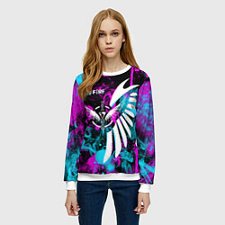 Свитшот женский FREE FIRE NEON, цвет: 3D-белый — фото 2