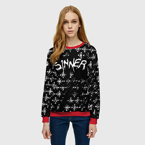 Женский свитшот FAR CRY 5 ГРЕШНИК SINNER / 3D-Красный – фото 3