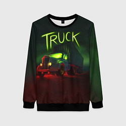 Свитшот женский Truck neon, цвет: 3D-черный