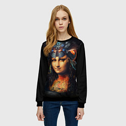 Свитшот женский Джоконда, цвет: 3D-черный — фото 2