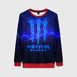 Свитшот женский MONSTER ENERGY МОЛНИЯ, цвет: 3D-красный