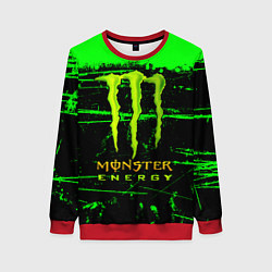 Свитшот женский MONSTER ENERGY NEON LOGO, цвет: 3D-красный