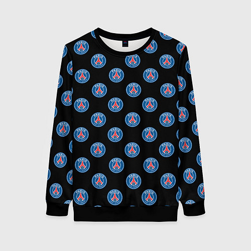 Женский свитшот ПСЖ ПАТТЕРН PSG PATTERN / 3D-Черный – фото 1