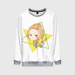 Свитшот женский Харуки Накаям с треугольниками, цвет: 3D-меланж