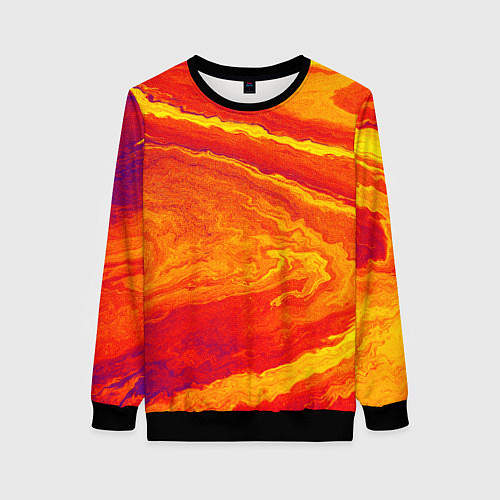 Женский свитшот ПЯТНО ЮПИТЕРА ОРАНЖЕВЫЙ ГРАНЖ / 3D-Черный – фото 1