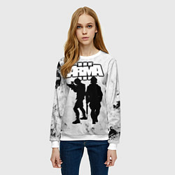 Свитшот женский Arma Арма,Tactical Simulator, цвет: 3D-белый — фото 2