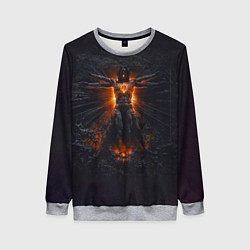 Свитшот женский Clayman - In Flames, цвет: 3D-меланж