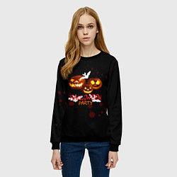 Свитшот женский Кровавый Halloween, цвет: 3D-черный — фото 2